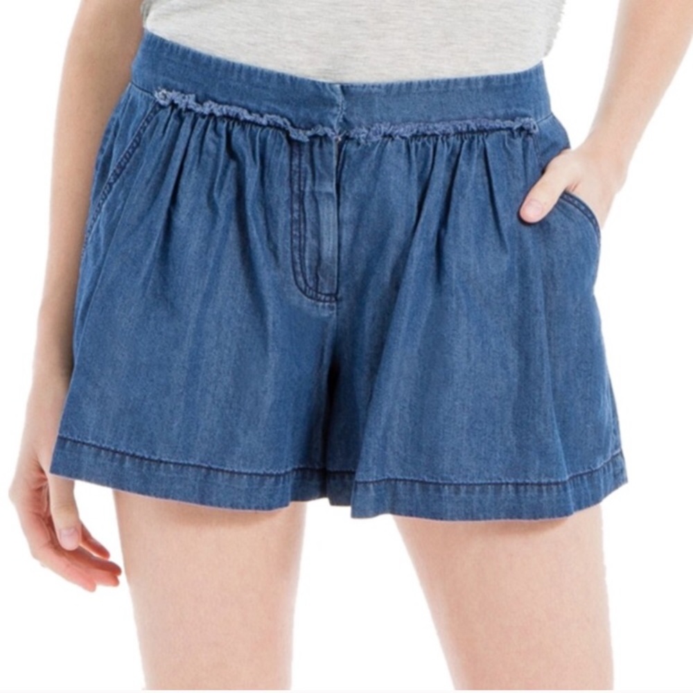 Max Studio Odette Denim Chambray Shorts 2